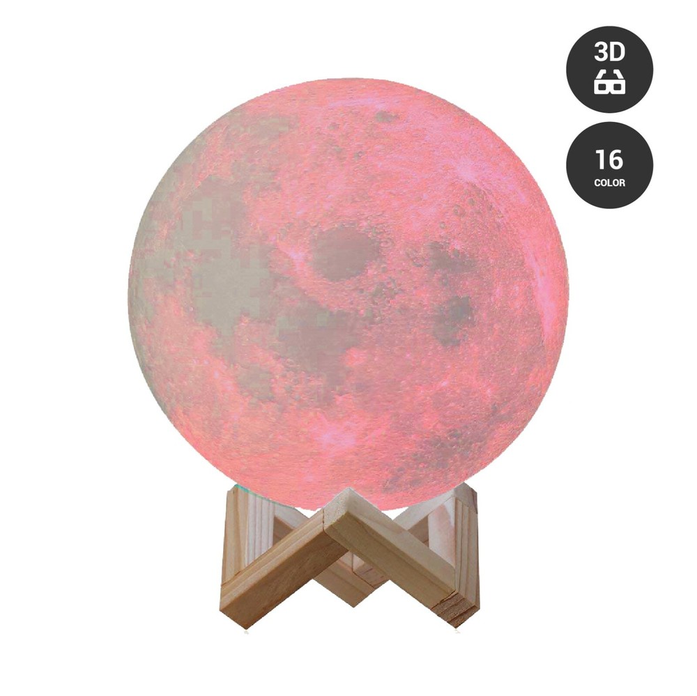 3D Moon Night Light Table Lamp USB Charging Touch Control Home Decor Gift 15cm