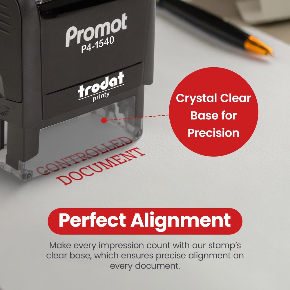 Controlled Document Self-Inking Rubber Stamp for Office Use Ink Stamps