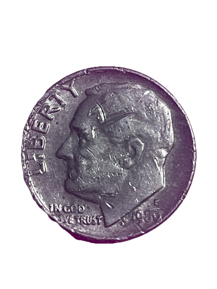 1965 No Mint Mark Roosevelt Dime TRIPLE Strike Multiple Errors