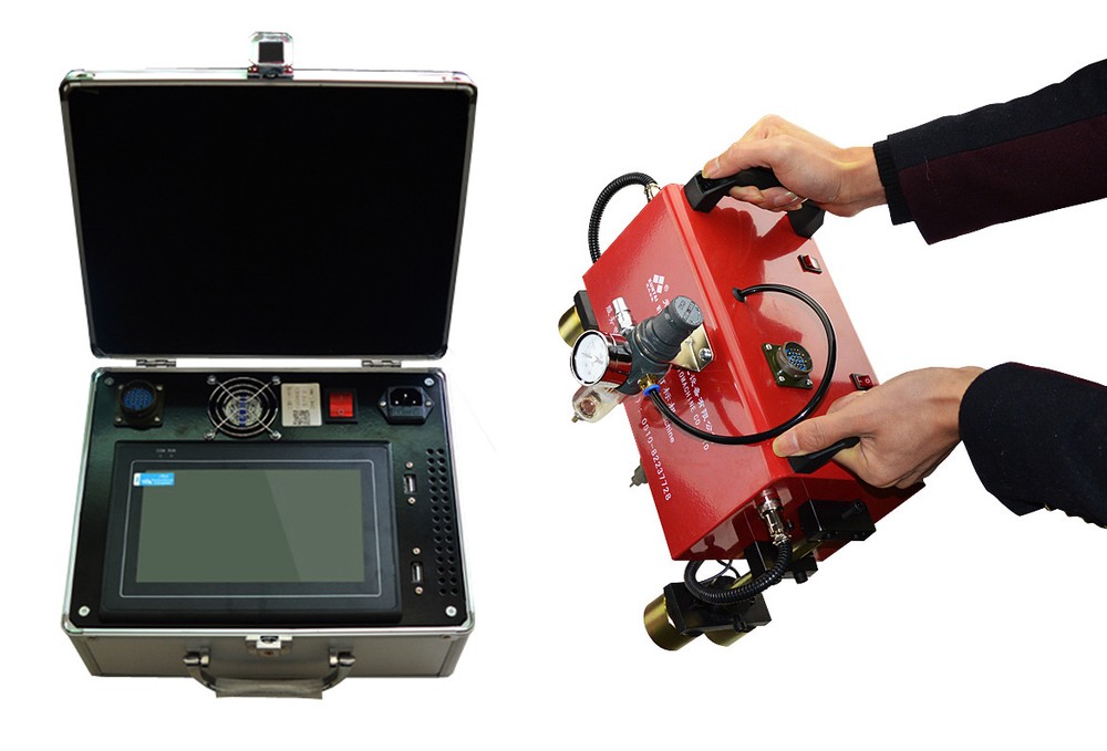 7" Touch Screen Dot Peen Pin Metal Marking Machine & MINI Computer 150mm*50mm