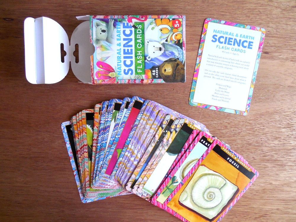 2019 eeBoo "Natural & Earth Science" Flash Cards/Educational Activity Age 5+