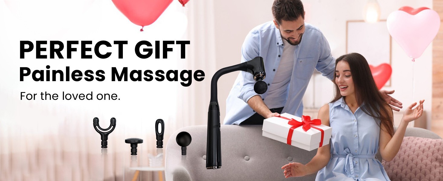 iKyoor Massage Gun Brushless Exended Handle Deep Tissue Electric Massage Hammer
