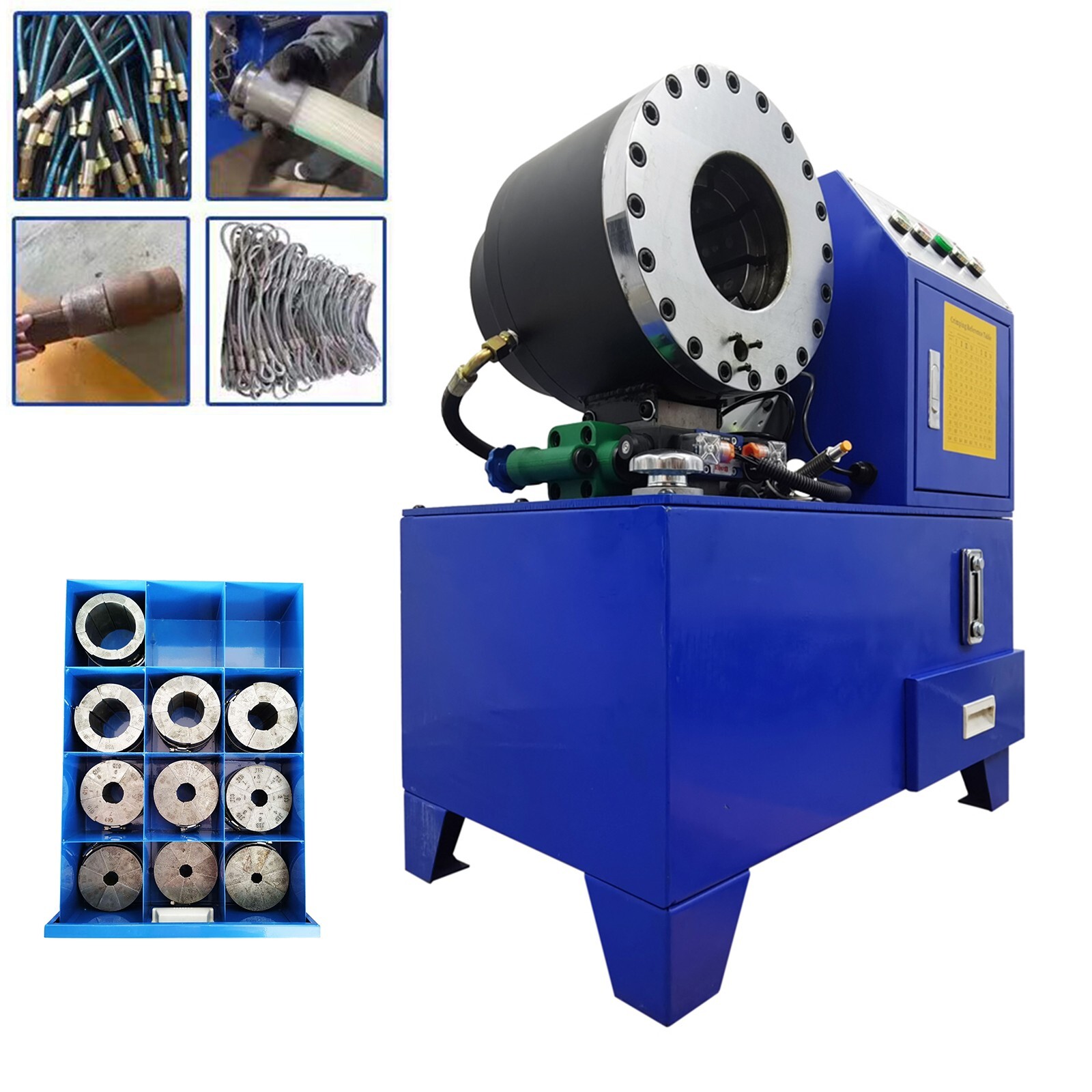 Electric Hose Crimper High Pressure Hydraulic Hose Crimping Machine 10 Sets Dies