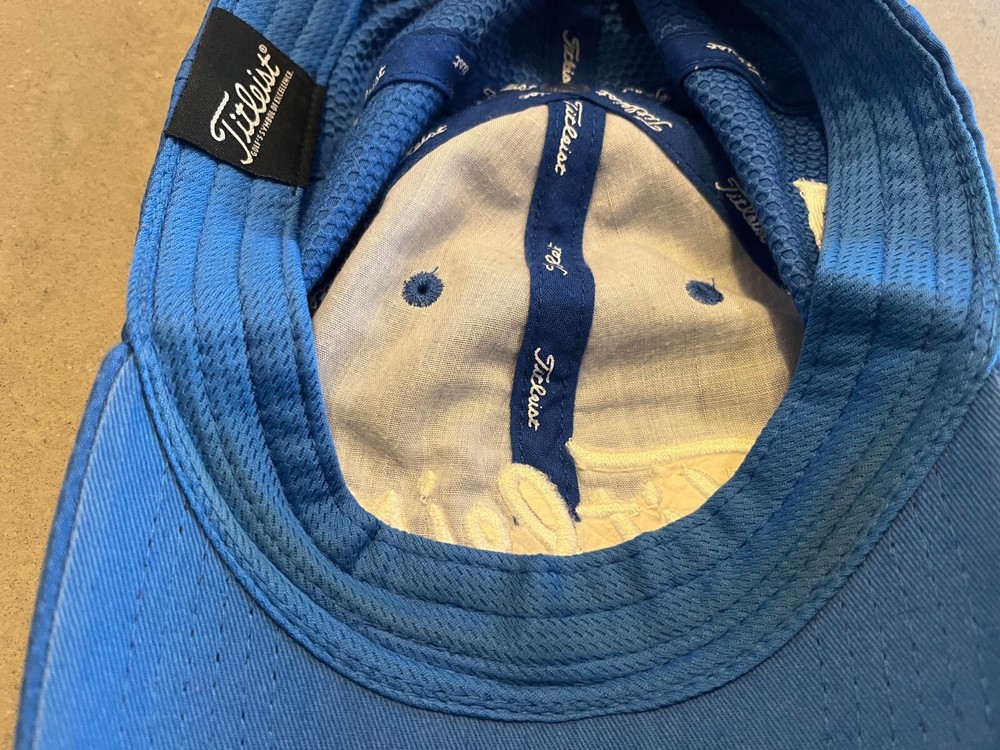 Titleist Hat Blue Golf Embroidered Logo Lightweight Adjustable Cap