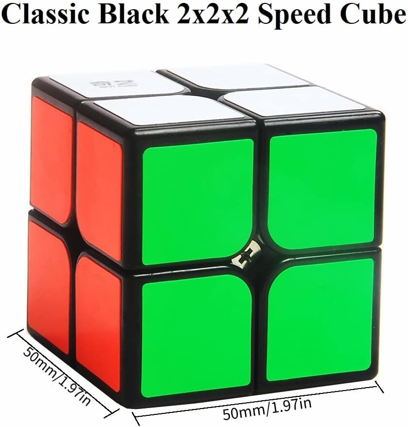 2 Pack of Classic Magic Cube 2x2 Smart Speed Cube Educational Game Brain Teaser