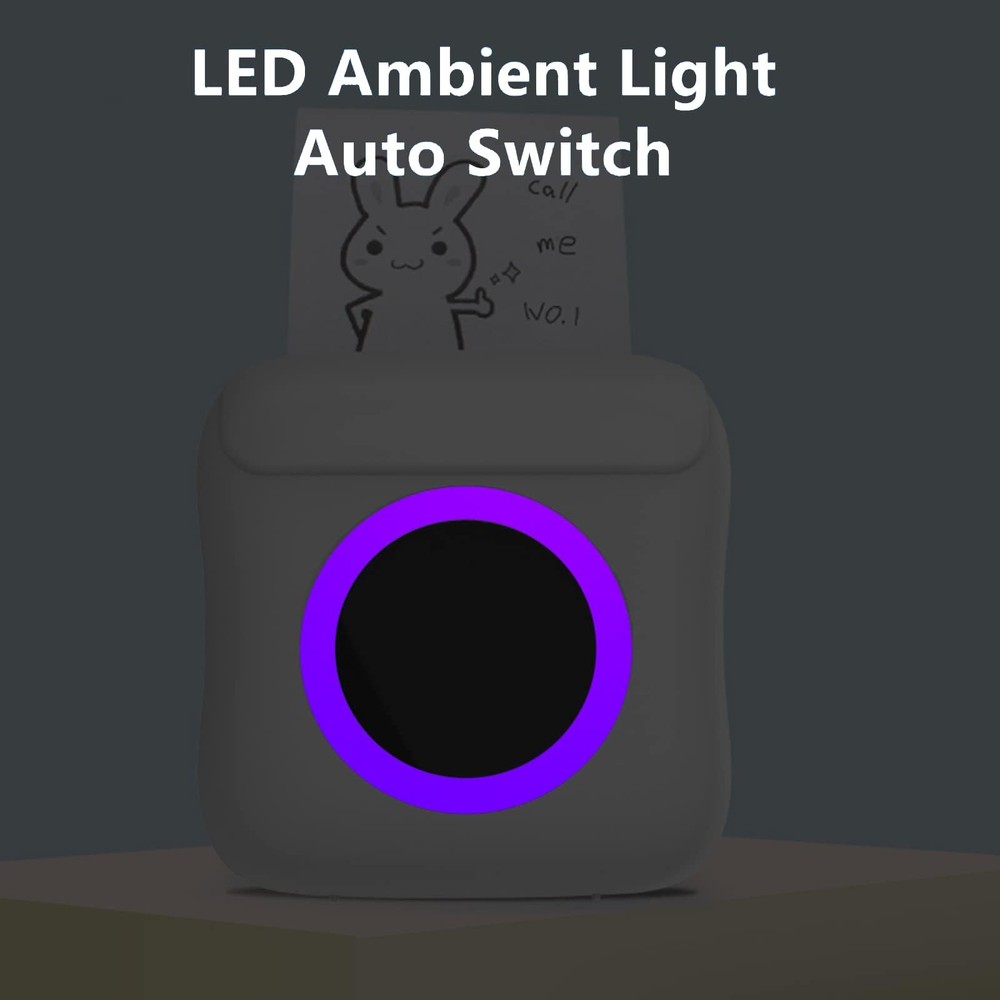 Mini Printer,Portable Bluetooth Inkless Sticker Printer with Sticker Paper an...