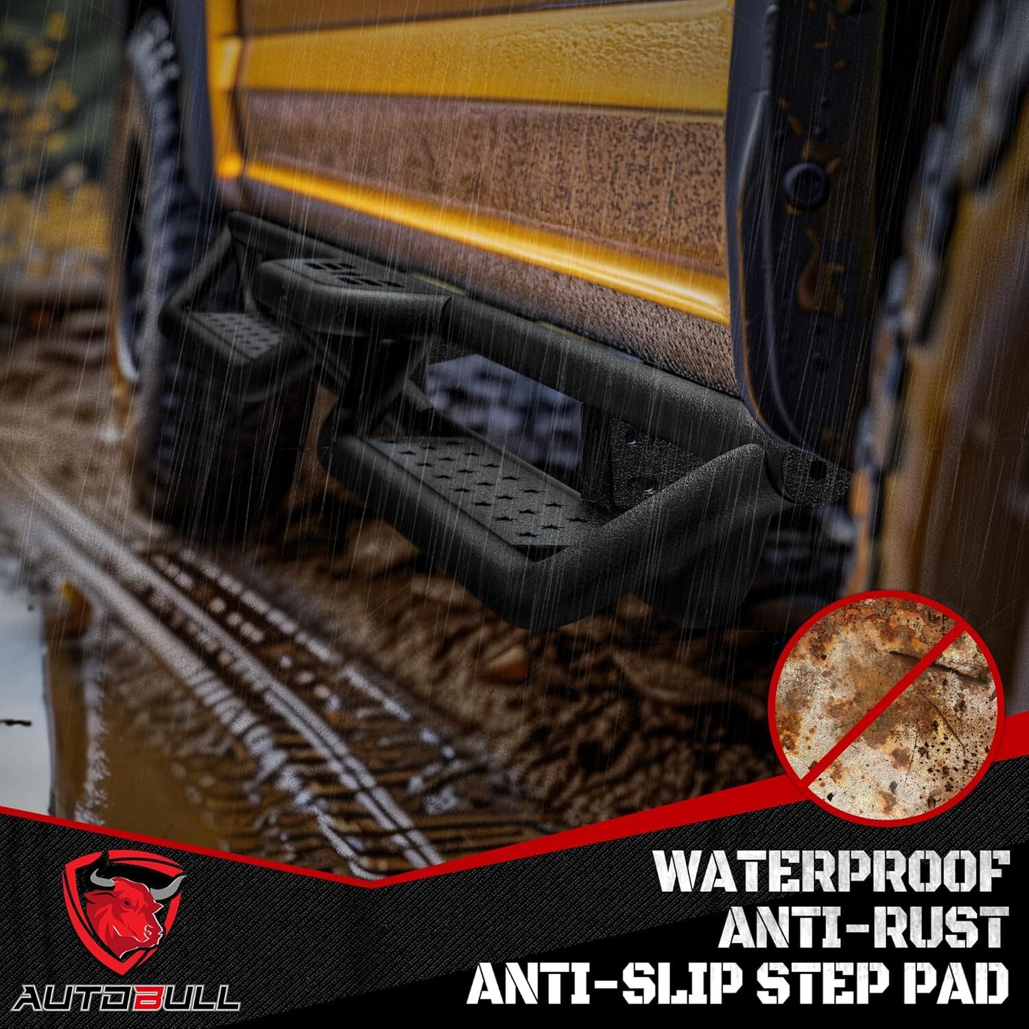 6" Drop Running Boards for 2007-2018 Jeep Wrangler JK 4 Door Side Step Nerf Bars