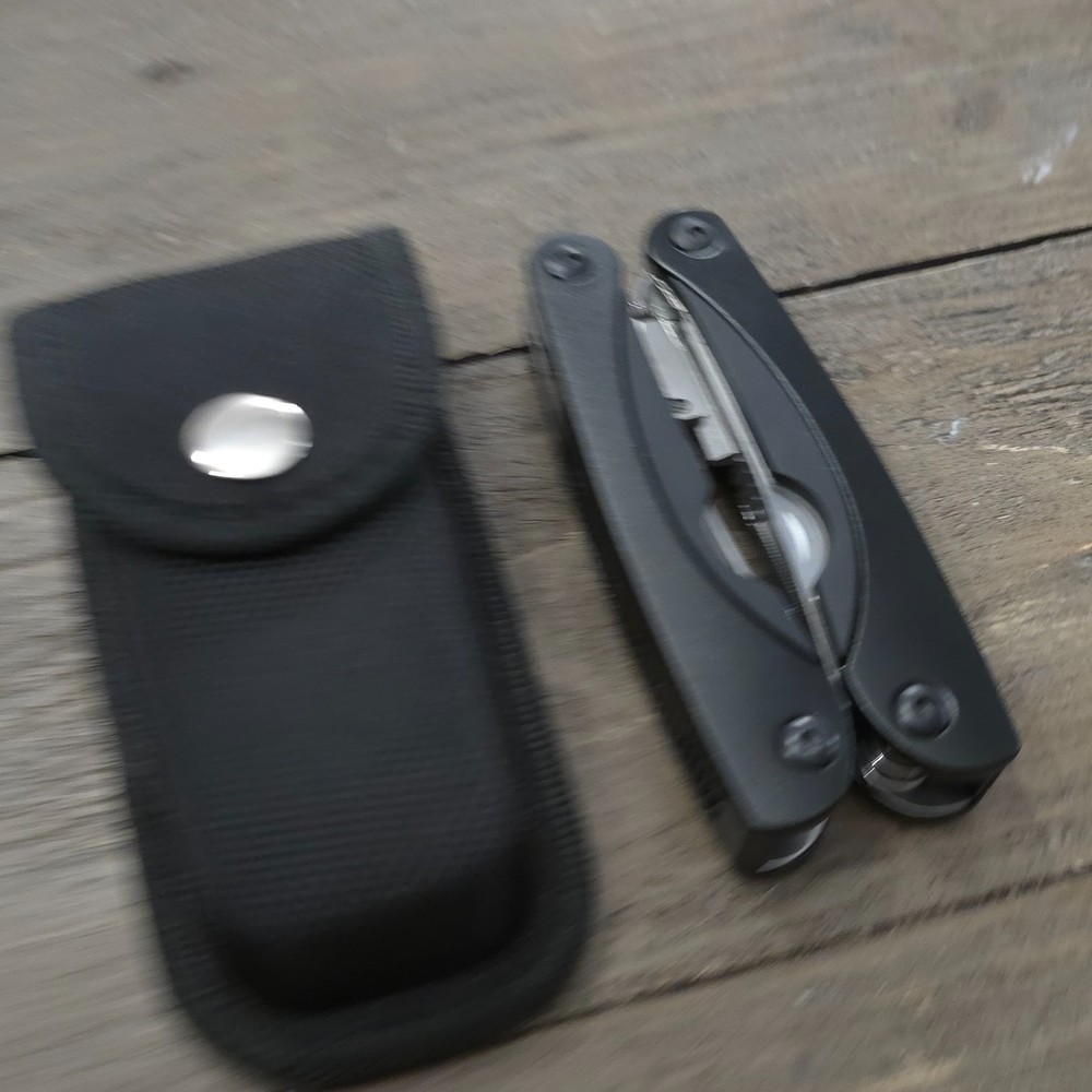 Unbranded Black Multitool Pliers w Nylon Sheath Folding EDC Tool