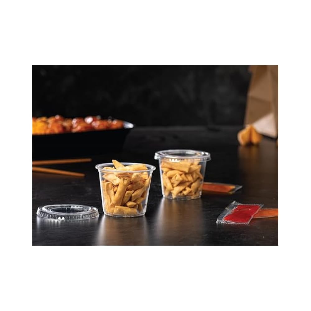 Stackable 4oz Leak-Resistant Cups with Lids