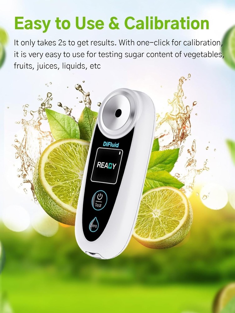 Digital Brix Refractometer 0.2% Precision, 0.05% resolution 0-35% range Portable