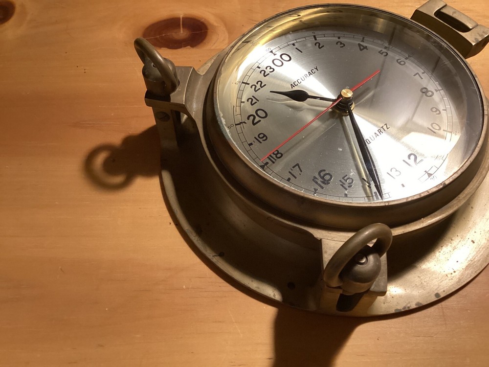 Vintage Accuracy Quartz Brass Clock
