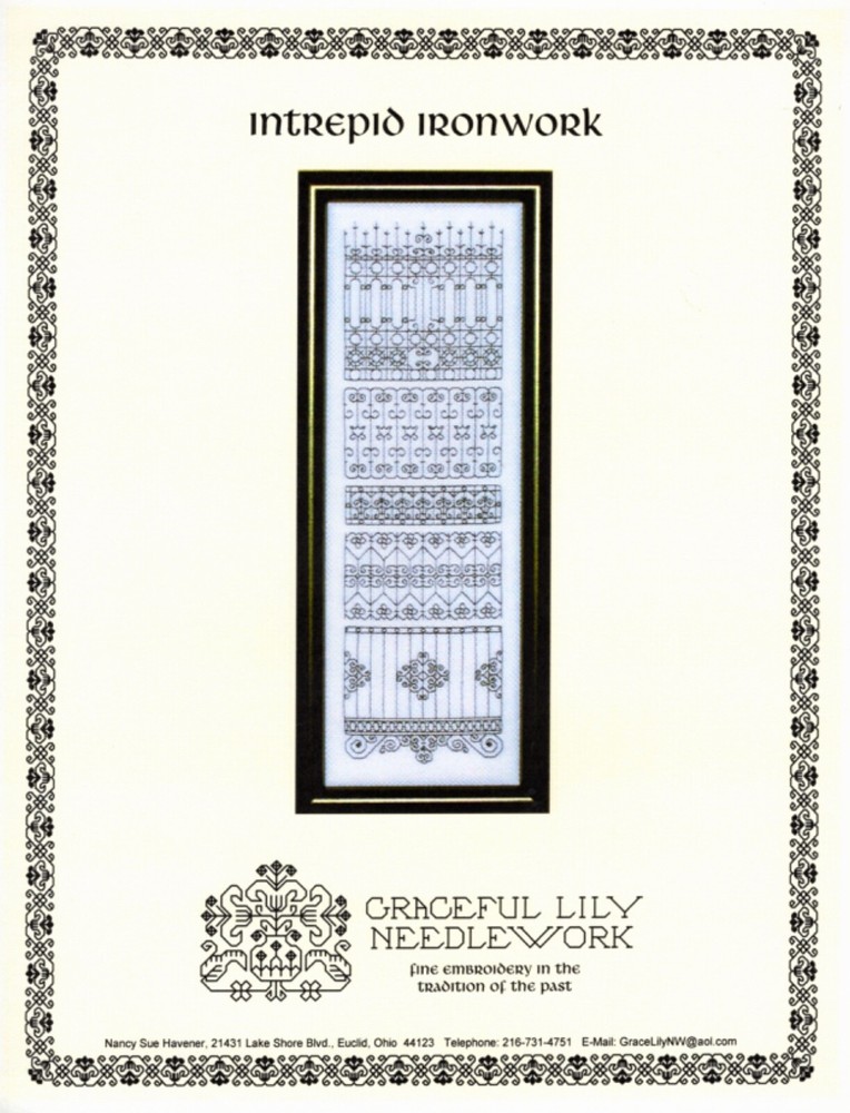 INTREPID IRONWORK  Embroidery Pattern by Graceful Lily Needlework