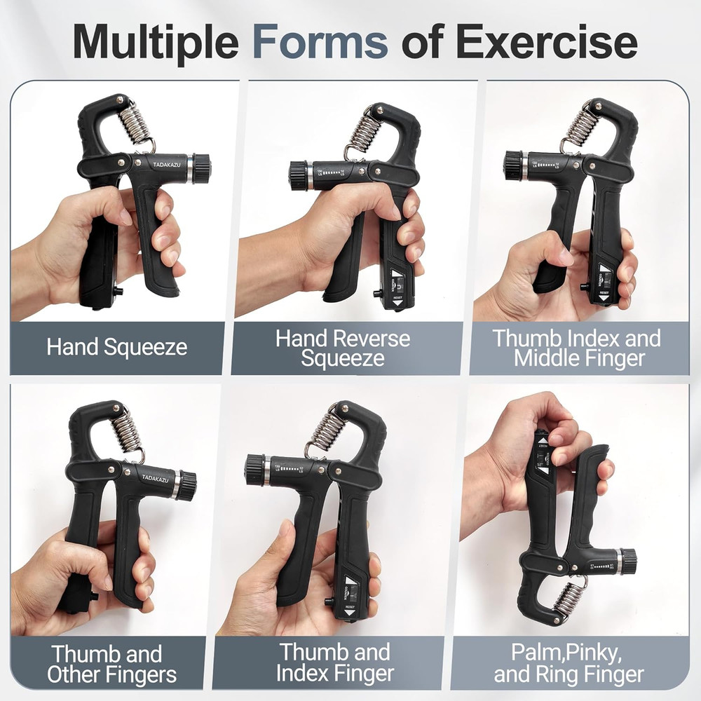 Grip Strength Trainer Kit 5 Pack Hand Gripper Forearm Finger Exerciser