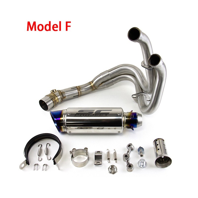 For Kawasaki Ninja 650 Z650 2012-2025 Full System Exhaust Tips Black Header Pipe