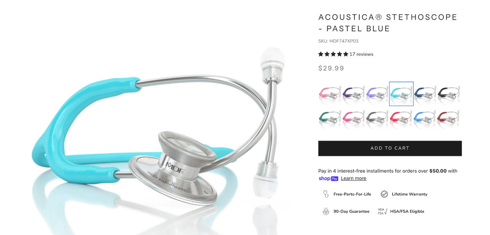 MDF Acoustica Stethoscope - Unopened