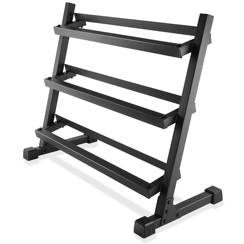 Commercial 3-Tier Dumbbell Rack, Heavy-Duty