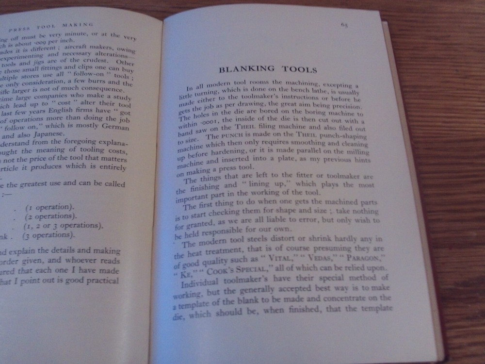 Press Tool Making Very scarce vintage book
