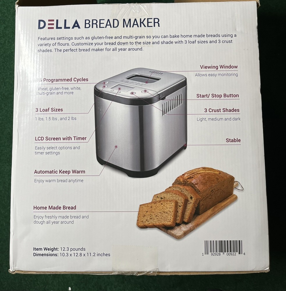 Della 032-BMK-301 Stainless Steel Bread Maker Machine
