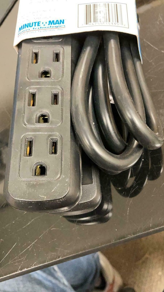 MINUTEMAN 6-OUTLET SURGE SUPPRESSOR PROTECTOR MMS362P 2-PACK