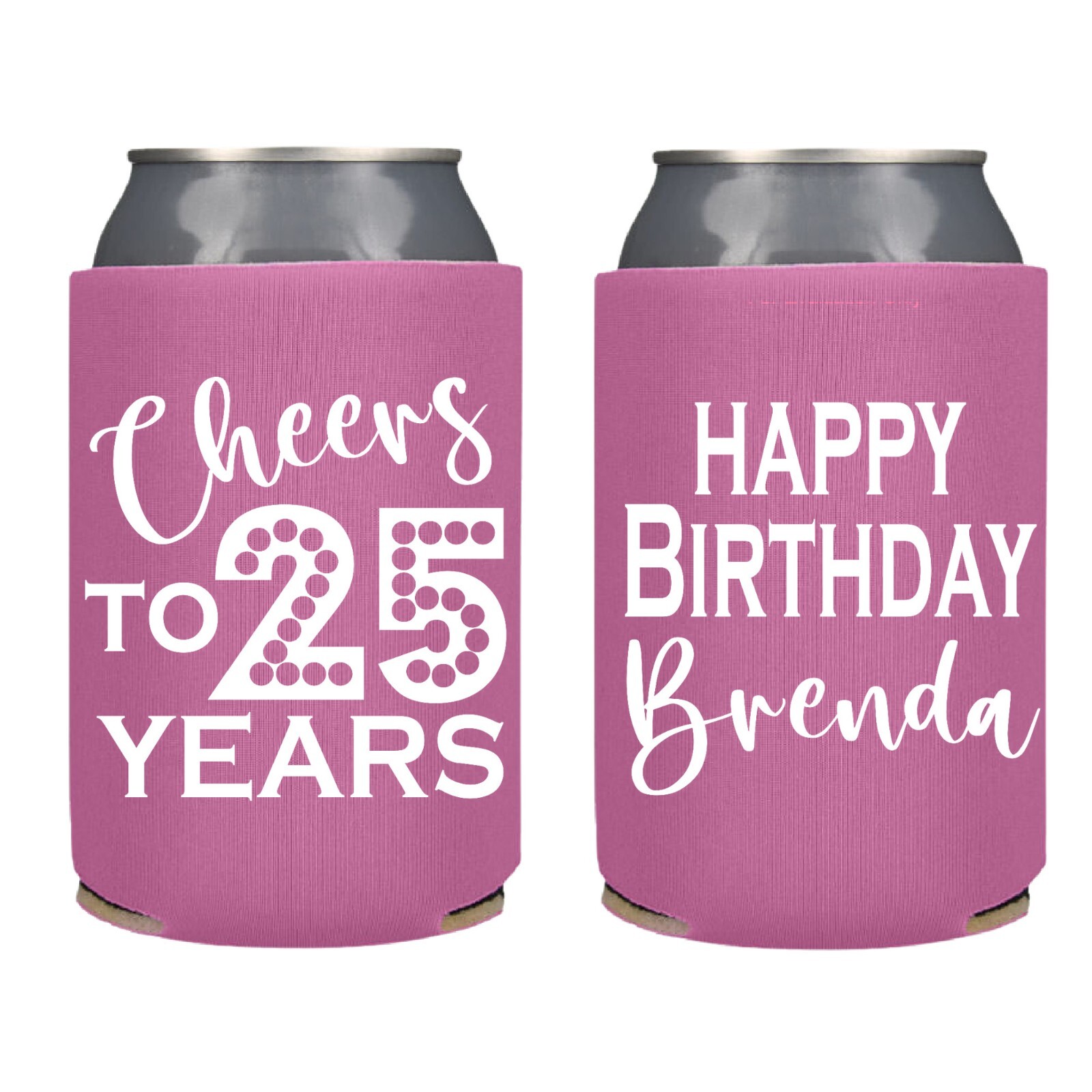 Personalized  Birthday Party Favor Can Cooler Koozies