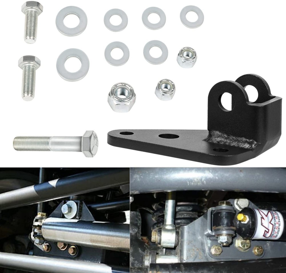 8007 Steering Stabilizer Relocation Bracket Replacement for Wrangler JK 2007-18