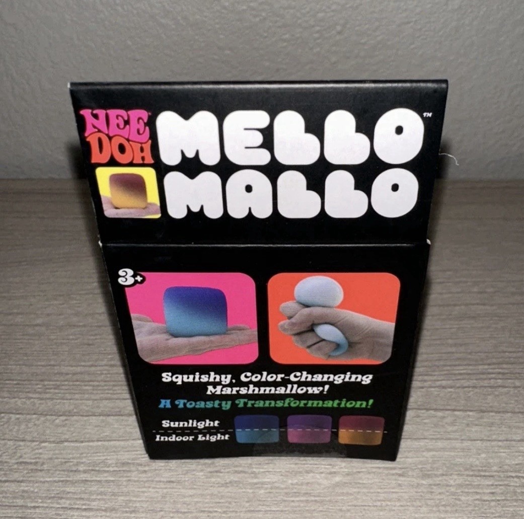 Schylling Nee Doh Needoh Mello Mallo Squishy Stress Fidget New - Yellow