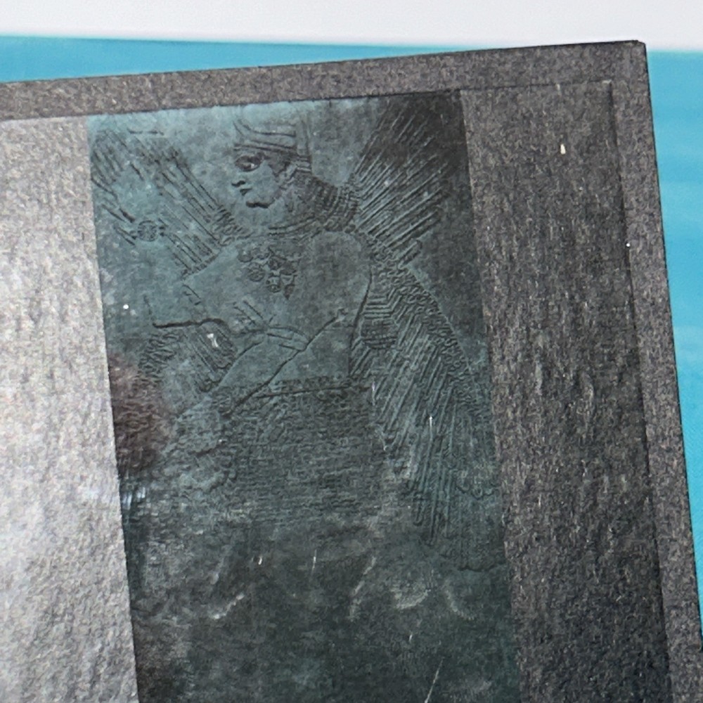 Vintage Magic Lantern Slide Assyrian gypsum
