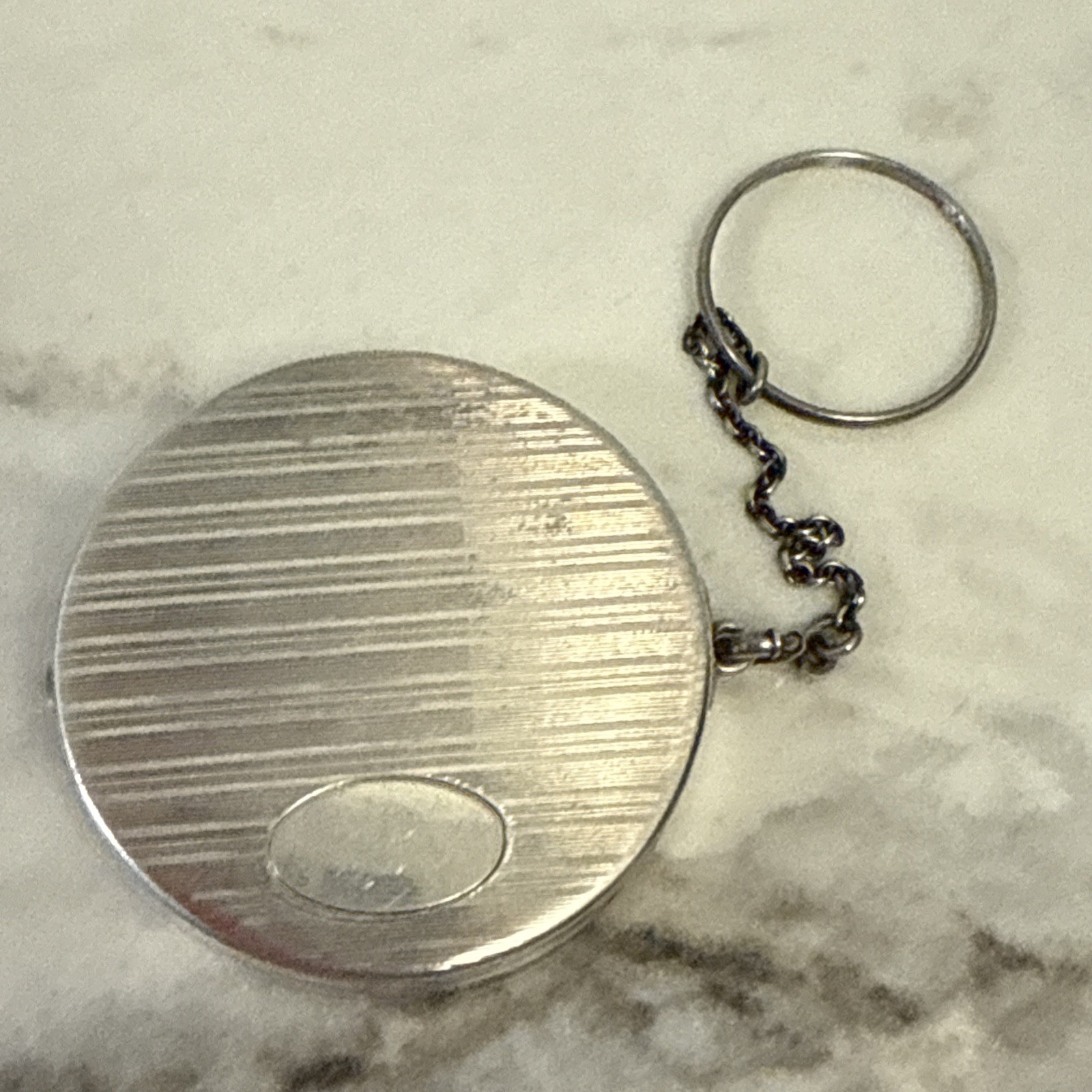 Vintage Sterling Silver Pill Box Keychain 15.5 Grams Palm Beach Estate Find Nice