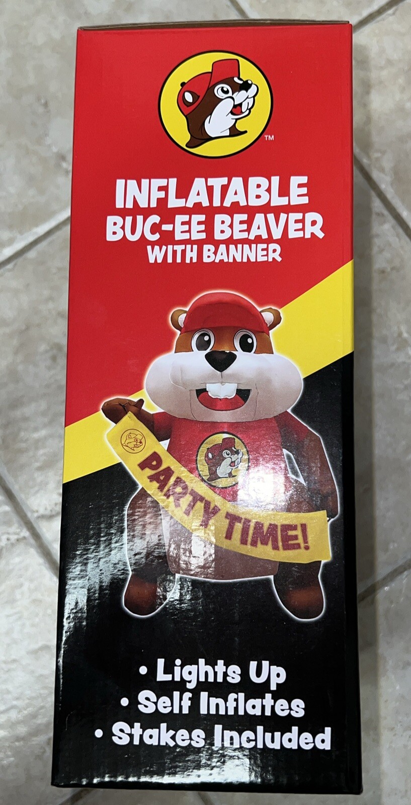 Buc-ee's Beaver Mascot 6' Ft Inflatable Party Time Lighted Bucees NEW NIB