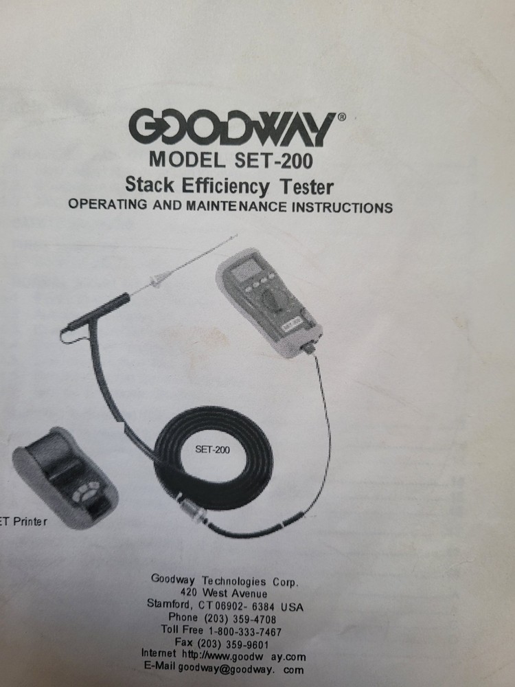 Goodway Model Set-200 Stack Effeciency Tester for parts