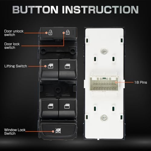 Driver Door Window Switch Compatible with Kia Forte 2019 2020 2021 Replace