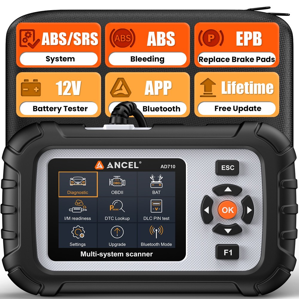 ANCEL AD710 OBD Scanner Diagnostic Scan Tool Code Reader Car ABS Bleeding SRS