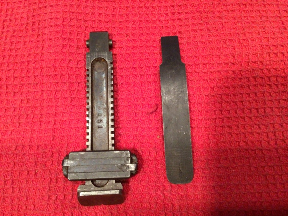 Brazilian M 1908 Mauser Rear Sight Leaf and Spring