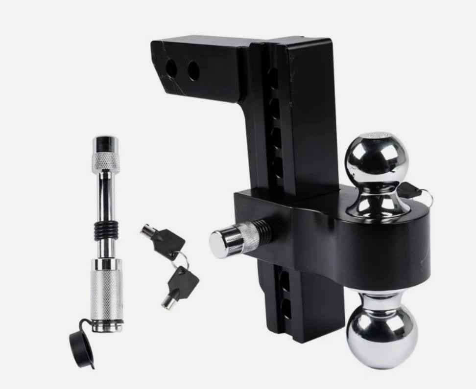 Drop Rise Upgraded Adjustable Trailer Hitch Dual Solid Ball