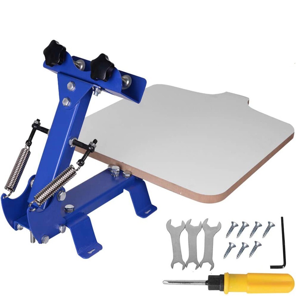 1 Color Screen Printing Press Silk Screen Printer Adjustable Height 22×18''