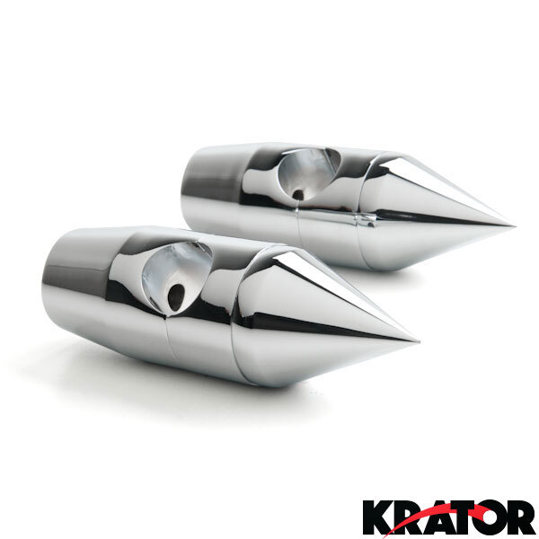 Chrome Spike Handlebar Risers For Harley Custom Springer Bobber Chopper 1" Bars