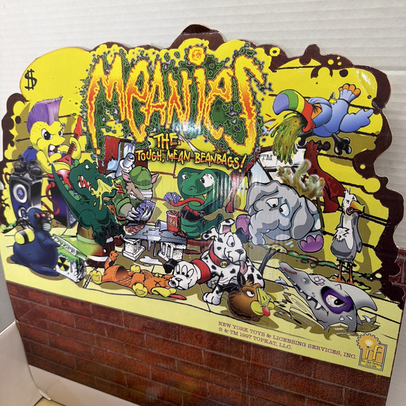 Lot Of 5 Meanies Stuffed Beanie Plush Animals Series 1 New With Display Box RARE