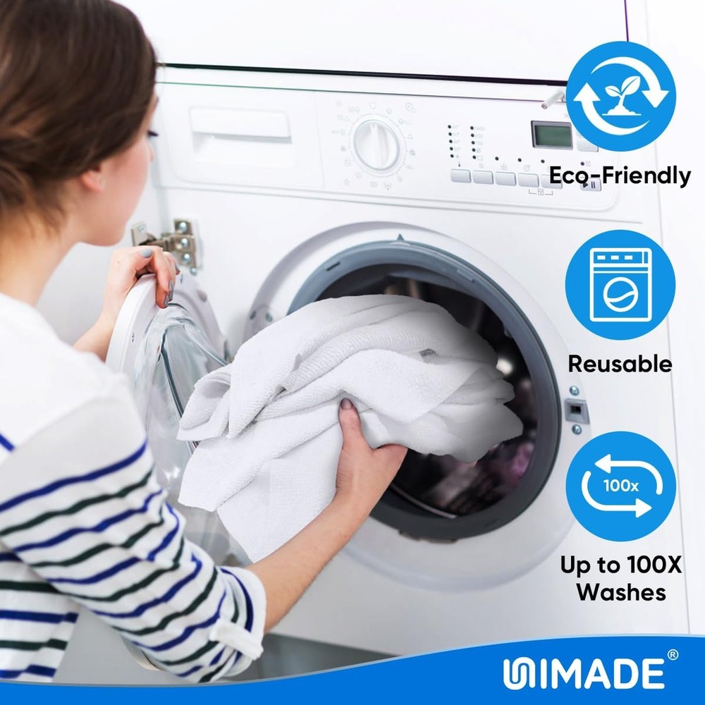 UNIMADE Microfiber Cleaning Cloth, 20 Pack Reusable Microfiber Towels for Car...