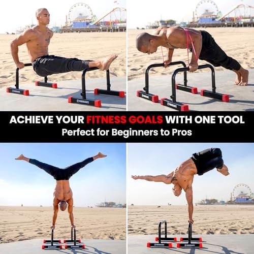 Parallette, Parallel Bars & Dip Station, Home Gym Essentials for L-Sit,