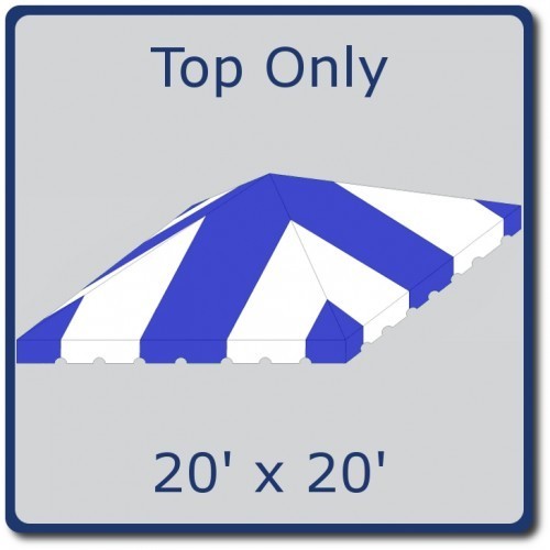 West Coast Frame Tent Replacement Top 20x20 Blue PVC Canopy