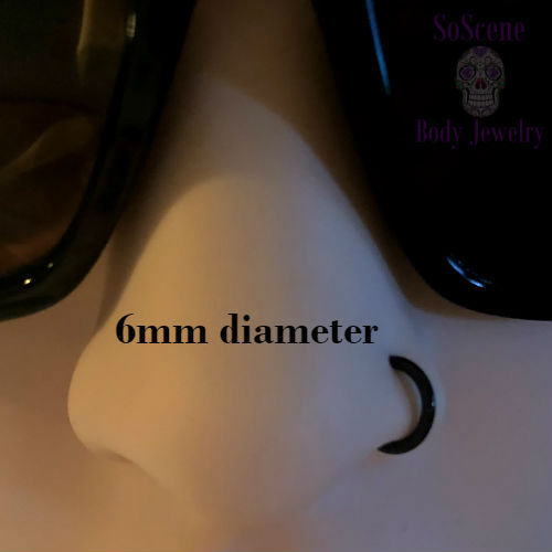 Hinged Septum Clicker Segment Nose Ring Lip Ear Cartilage Daith 18G,16G,14G- ONE