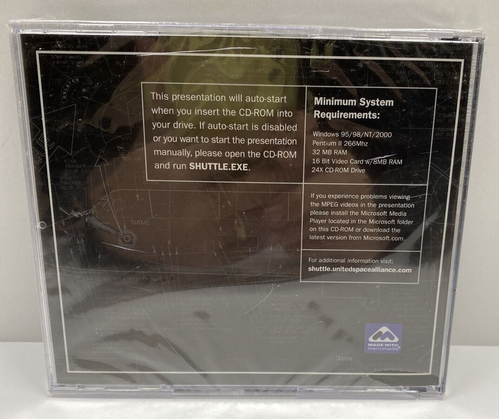 SPACE SHUTTLE THE FIRST 100TH FLIGHTS SEALED OBSOLETE & HTF COMPUTER DISC CD-ROM