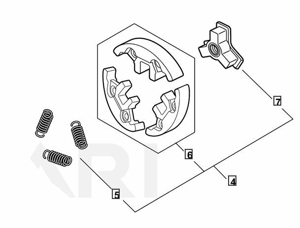 A056000840 Genuine Echo Clutch Assembly CS-4510 CS4510