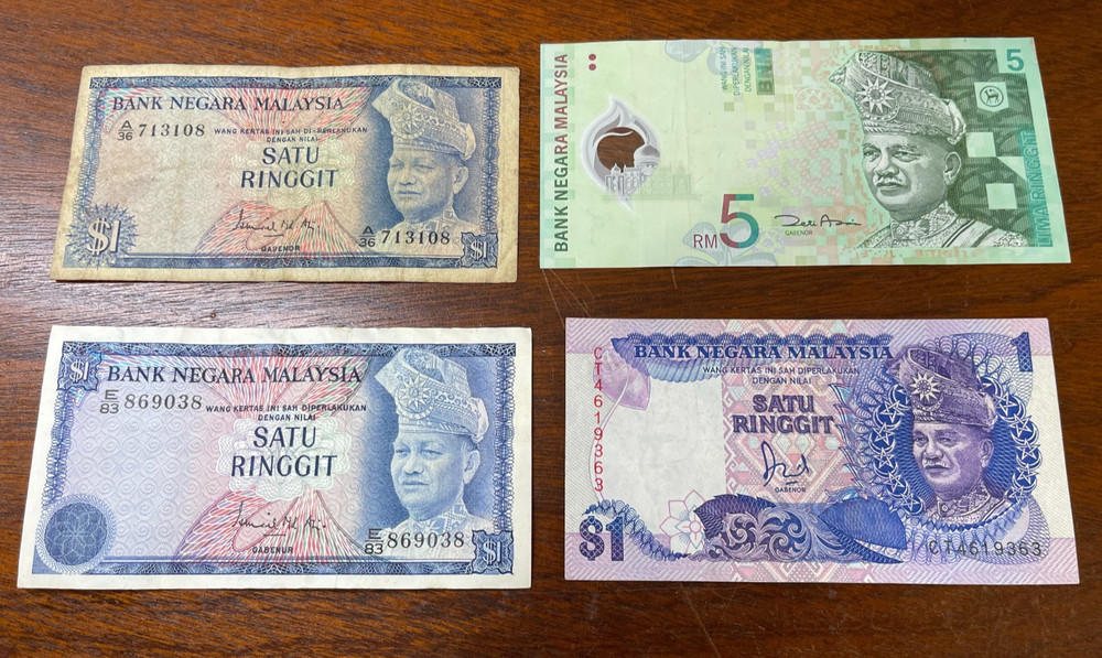 Early Malaysia 4 Banknotes Lot