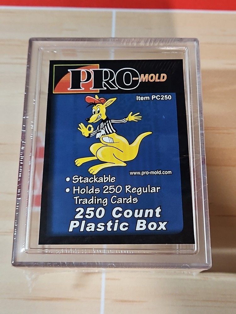 (6) Pro MOLD 250ct Plastic Card Box Stackable NIP Small Figures Models USA
