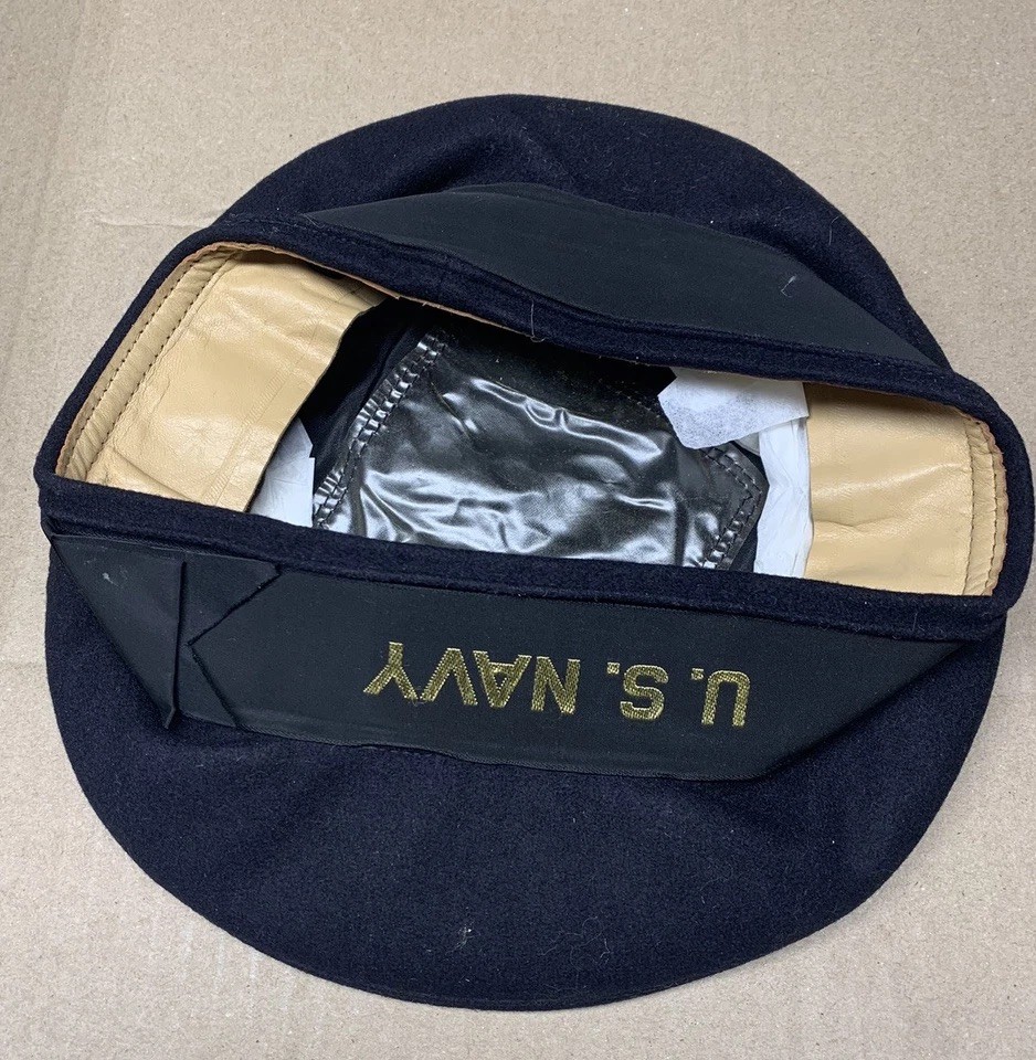Original Vtg. US Navy Uniform Cap Hat Size 7