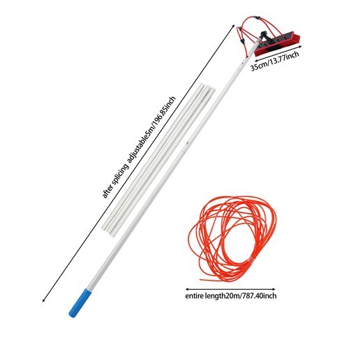 Adjustable Solar Panel Cleaning Brush with Telescopic Pole for Easy Use