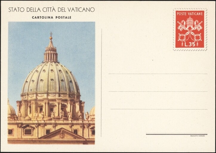 VATICAN, 1950. Post Card H&G 23, Mint