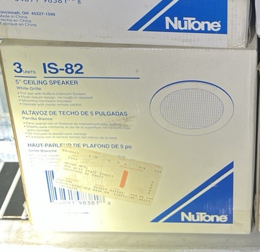 BROAN NUTONE CEILING SPEAKER WHITE - Nutone IS-82 5" Ceiling Speaker **3 PER BOX