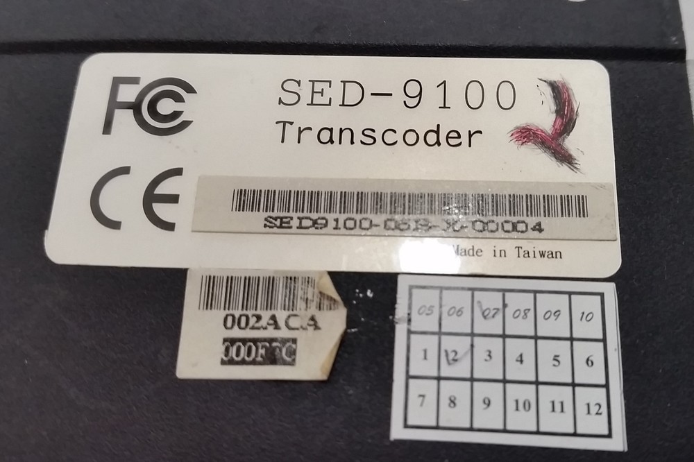 Microtek SED-9100 CCTV Video encoder decoder RGB Composite S-Video Lan in out